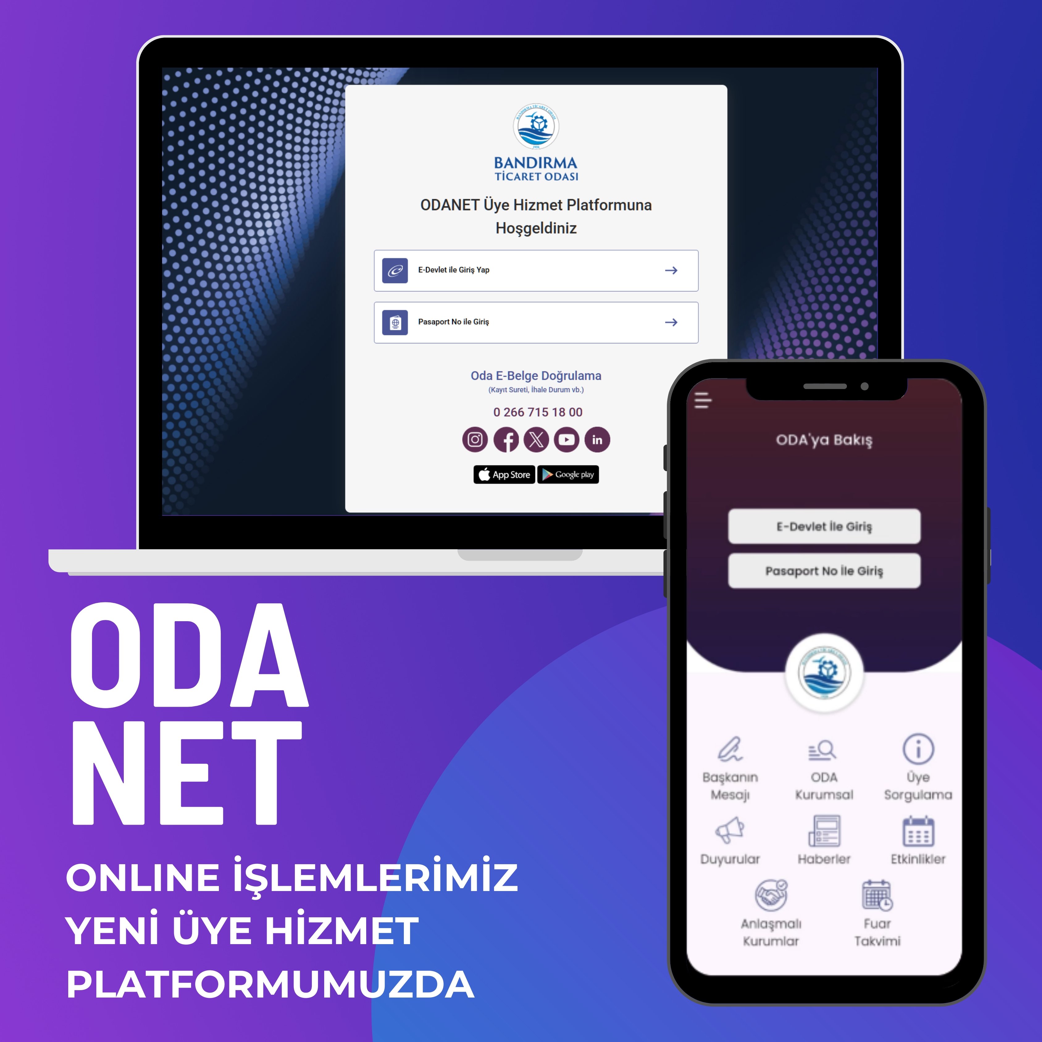 BANDIRMA TİCARET ODASI MOBİL UYGULAMASI YAYINDA!..