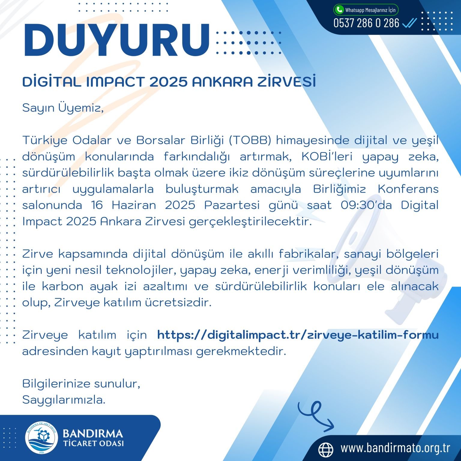 DİGİTAL IMPACT 2025 ANKARA ZİRVESİ
