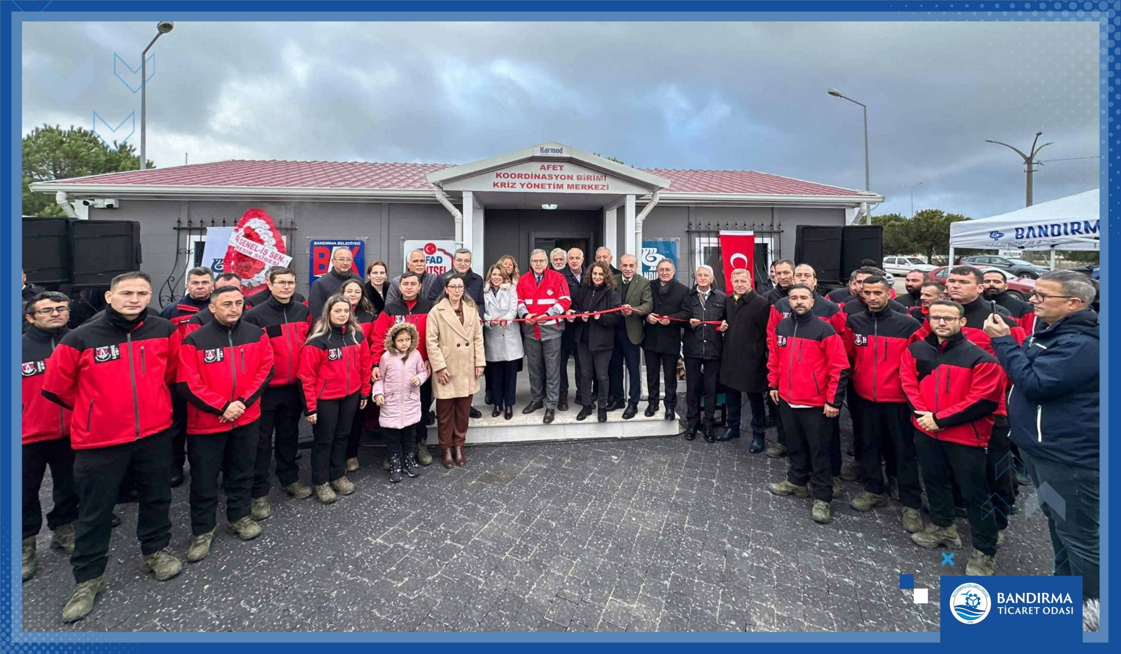 ODAMIZ YÖNETİM KURULU BAŞKANI BAHADIR ÇOLAK AFET KOORDİNASYON BİRİMİ VE KRİZ YÖNETİMİ MERKEZİ AÇILIŞINA KATILDI
