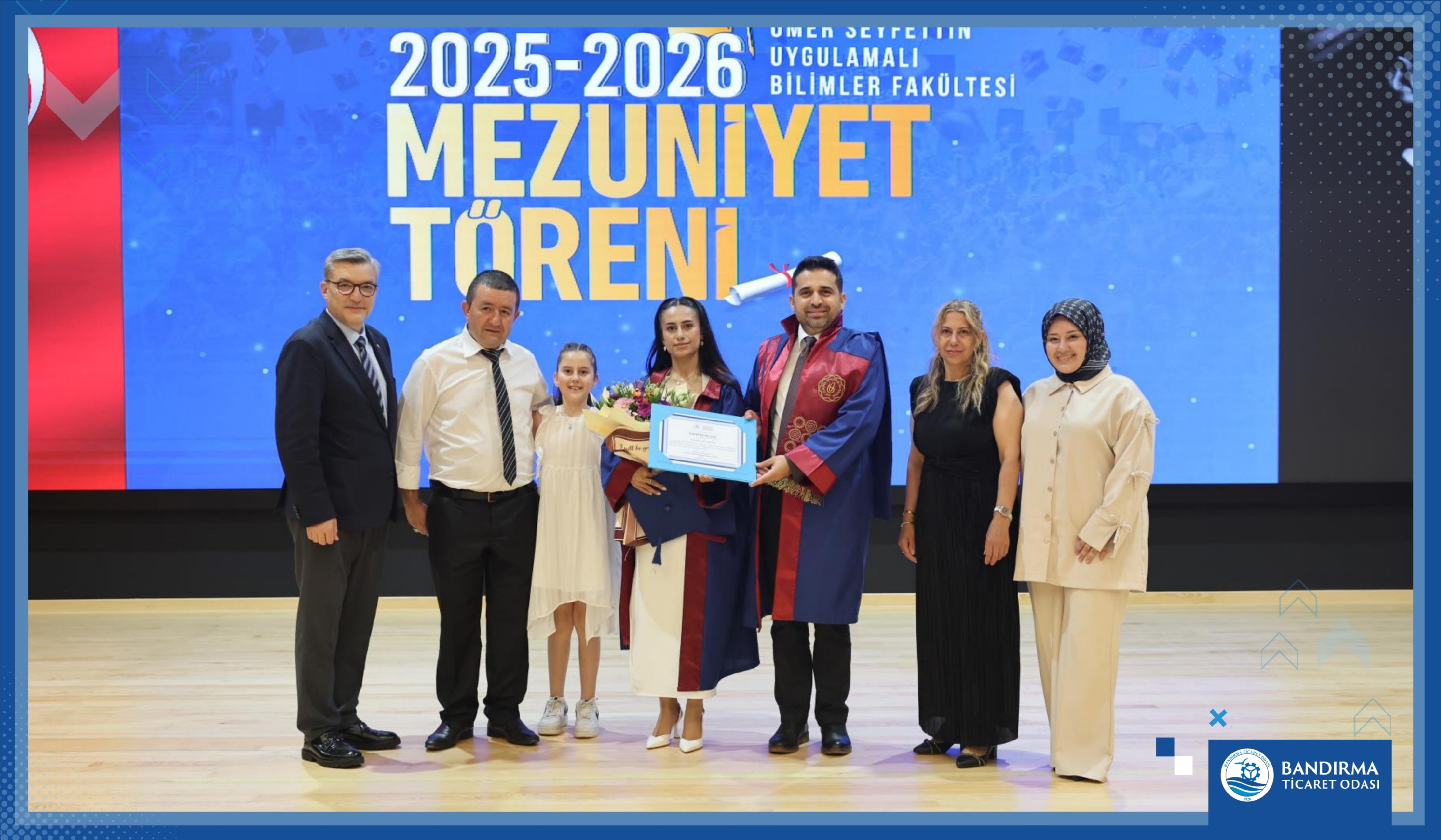 BAŞKAN BAHADIR ÇOLAK, BANDIRMA ONYEDİ EYLÜL ÜNİVERSİTESİ ÖMER SEYFETTİN UYGULAMALI BİLİMLER FAKÜLTESİ MEZUNİYET TÖRENİNE KATILDI