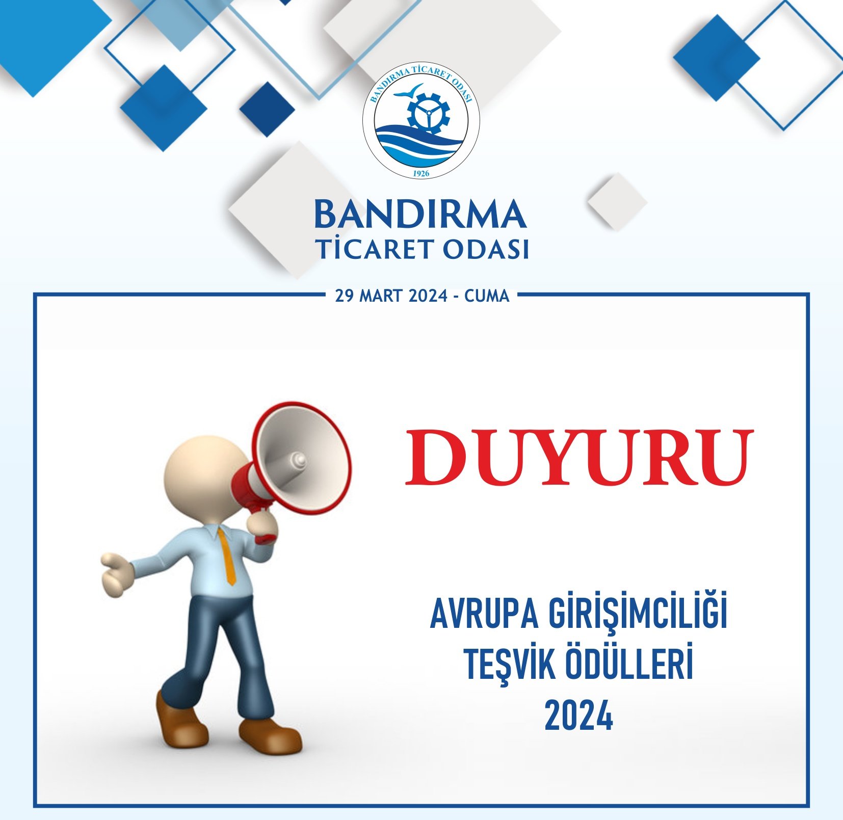 AVRUPA GİRİŞİMCİLİĞİ TEŞVİK ÖDÜLLERİ  2024