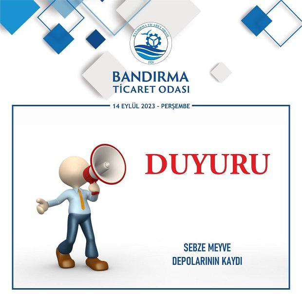 SEBZE MEYVE DEPOLARININ KAYDI