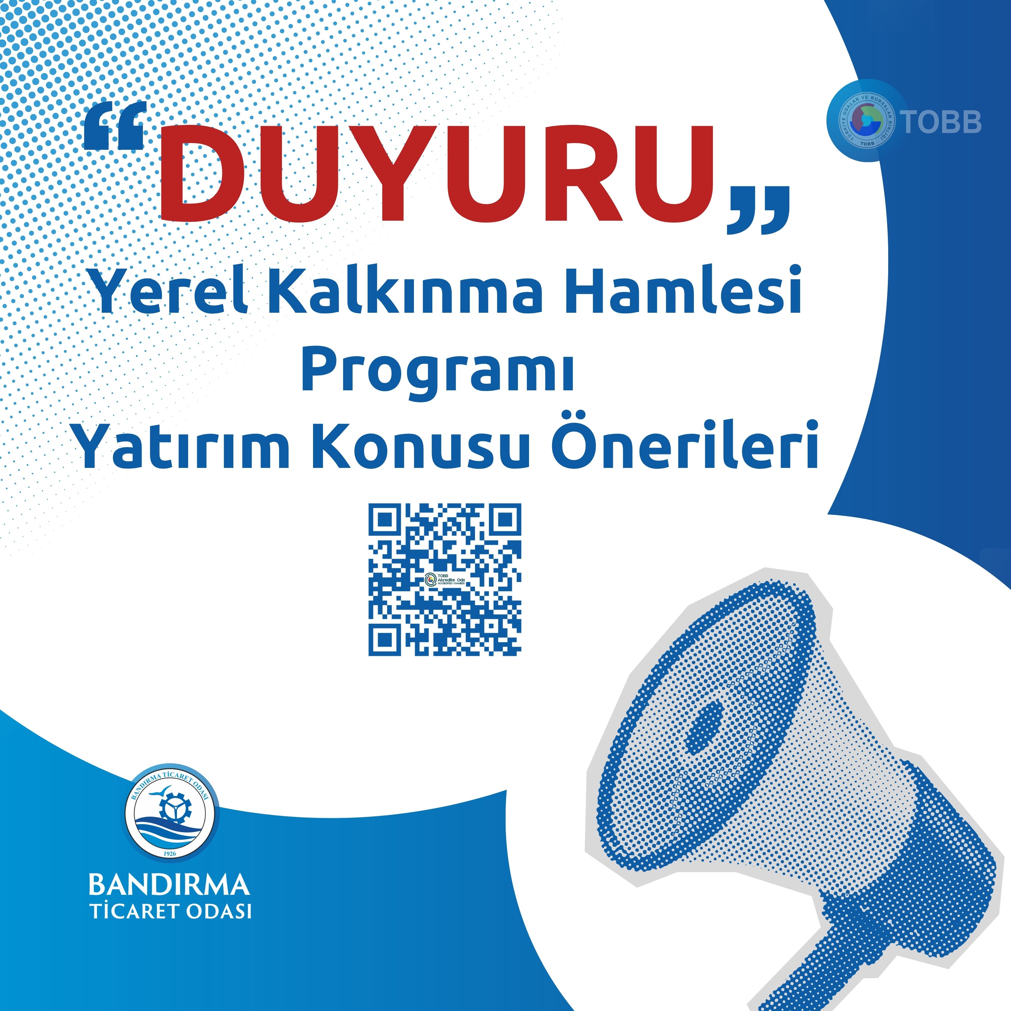 YEREL KALKINMA HAMLESİ PROGRAMI - YATIRIM KONUSU ÖNERİLERİ
