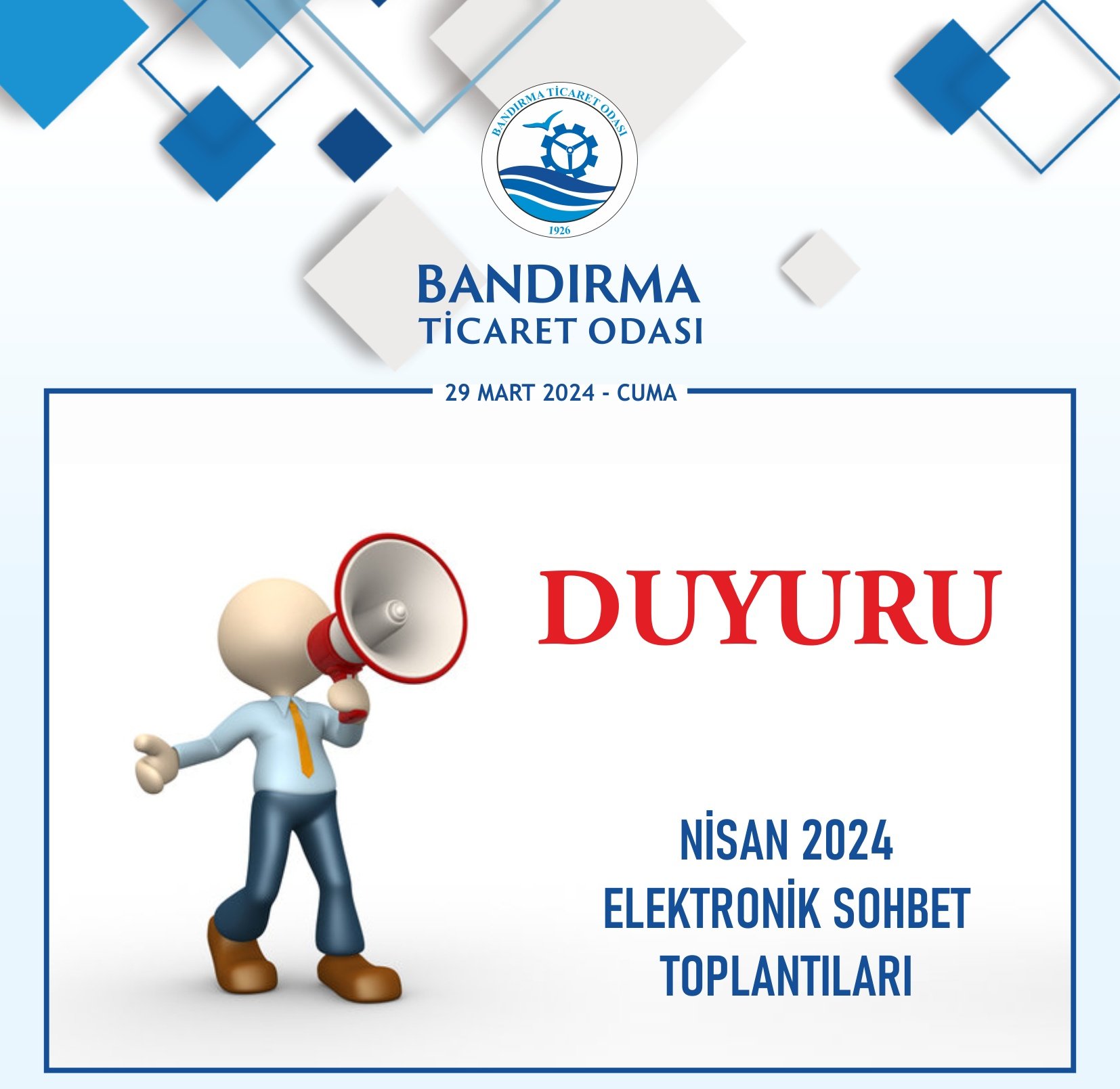 NİSAN 2024 ELEKTRONİK SOHBET TOPLANTILARI