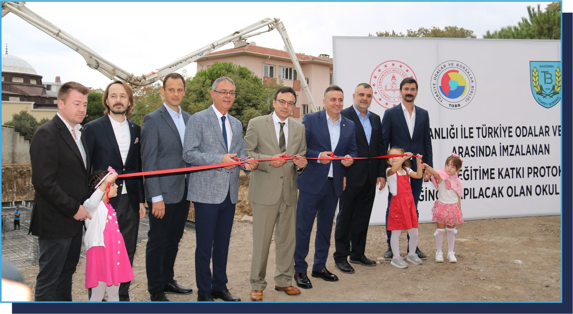 BANDIRMA’DA TÜRKİYE ODALAR VE BORSALAR BİRLİĞİ KATKILARIYLA YAPILACAK OLAN 12 DERSLİKLİ ANAOKULUNUN TEMEL ATMA TÖRENİ GERÇEKLEŞTİRİLDİ