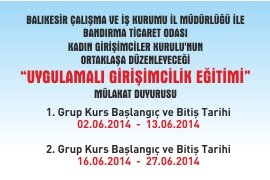UYGULAMALI GİRİŞİMCİLİK EĞİTİMİ