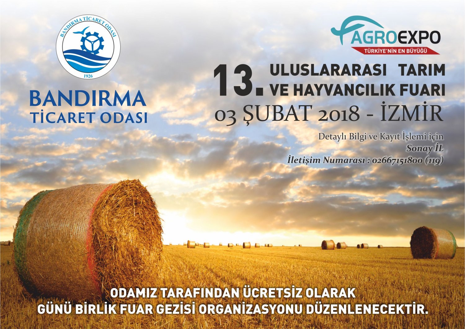 AGRO EXPO 13. ULUSLARARASI TARIM VE HAYVANCILIK FUARI