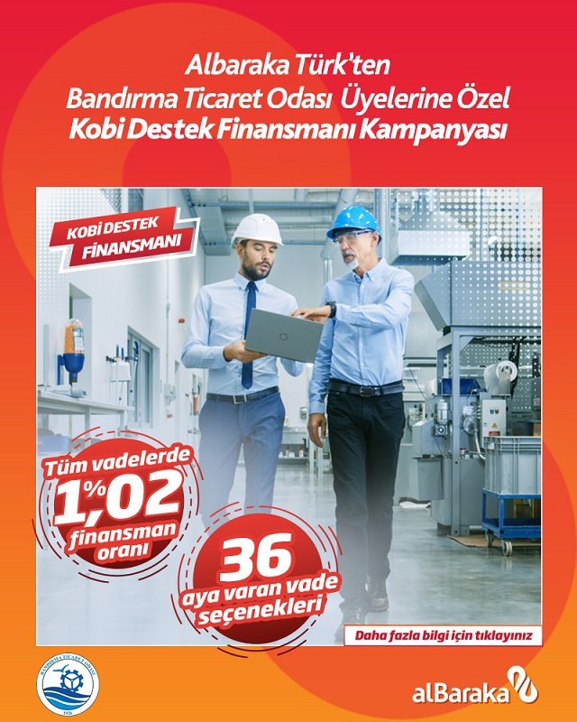 BANDIRMA TİCARET ODASI VE ALBARAKA TÜRK KATILIM BANKASI ARASINDA İŞBİRLİĞİ PROTOKOLÜ İMZALANDI