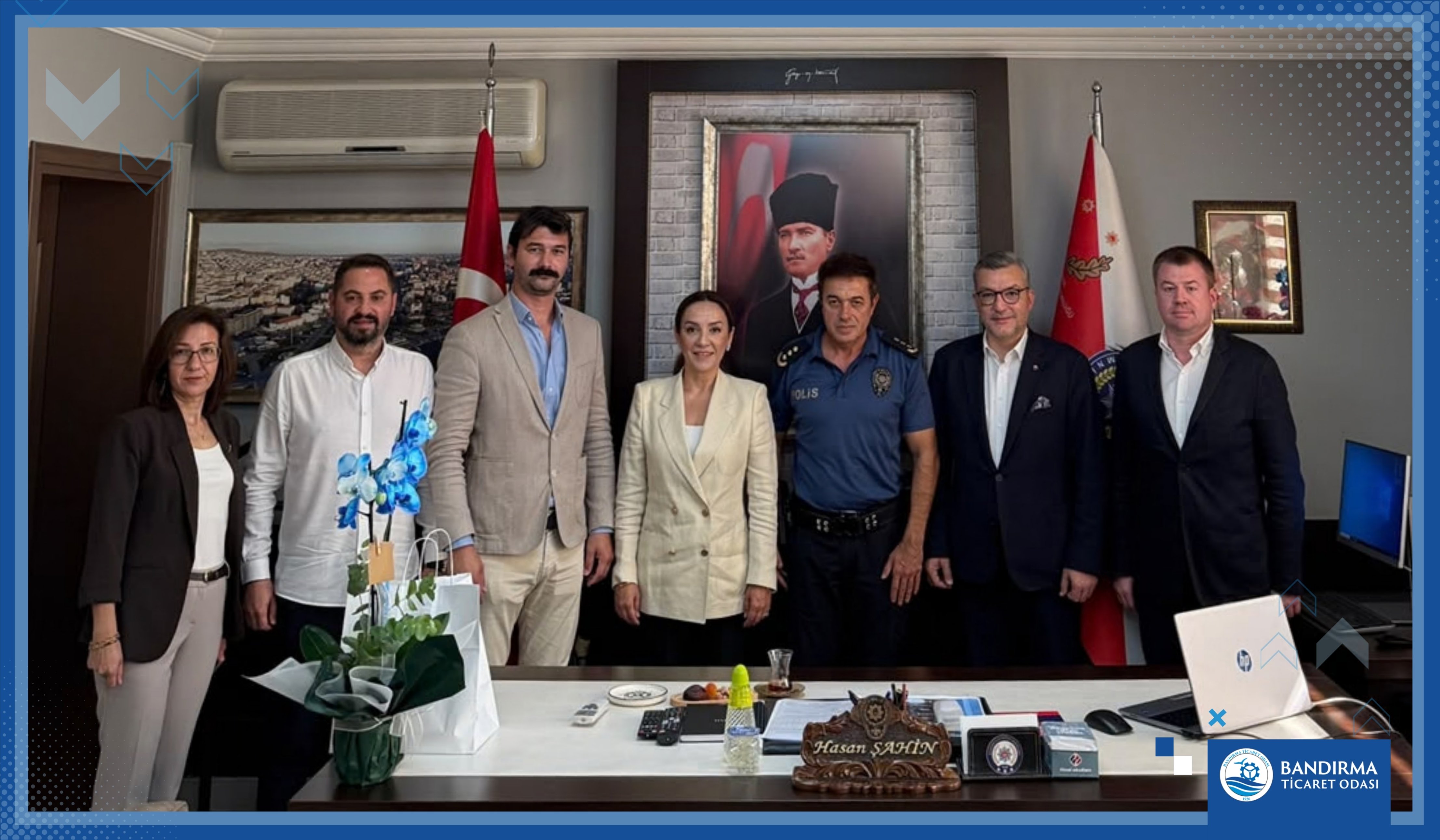 BTO YÖNETİMİNDEN EMNİYET MÜDÜRÜ HASAN ŞAHİN’E ZİYARET
