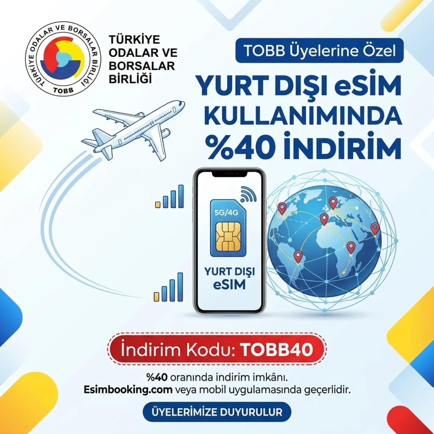 E-SIM KULLANIMINDA %40 İNDİRİM