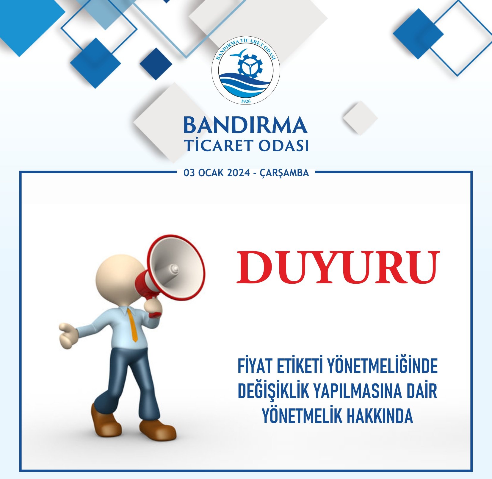 FİYAT ETİKETİ YÖNETMELİĞİNDE DEĞİŞİKLİK YAPILMASINA DAİR YÖNETMELİK HK