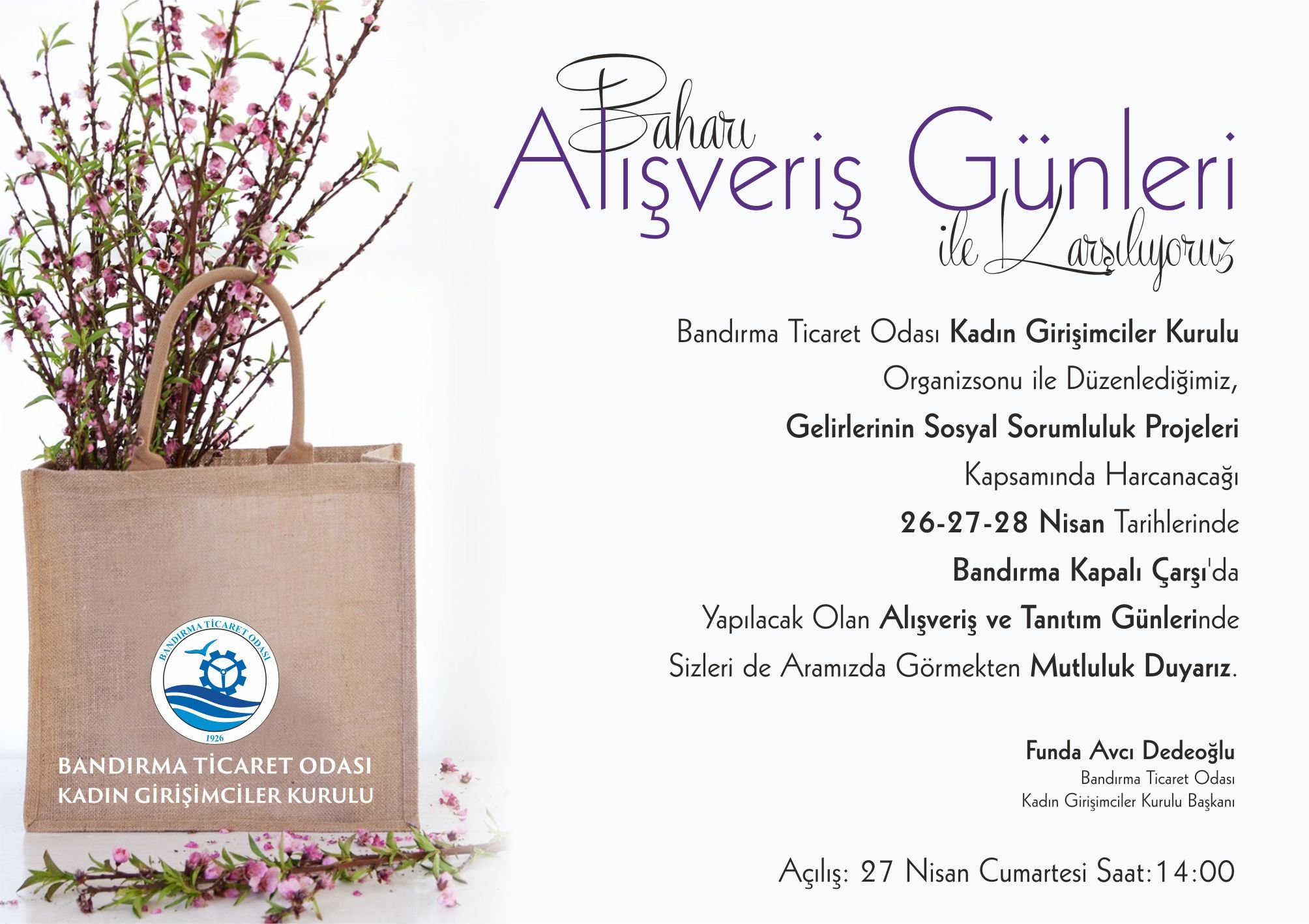BANDIRMA ALIŞVERİŞ GÜNLERİ BAŞLIYOR...