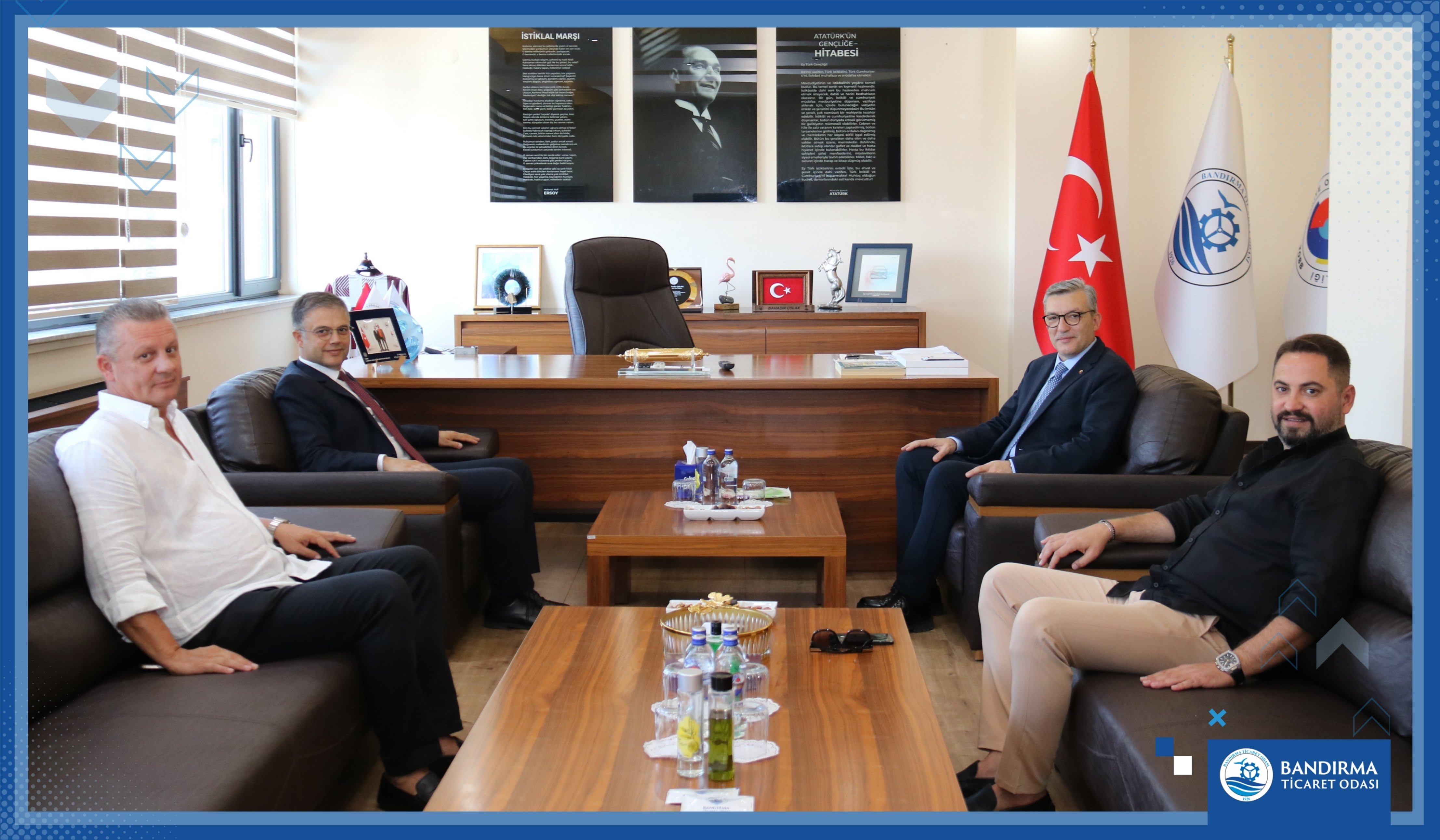 BANDIRMA KAYMAKAMI RECEP ÖZTÜRK’TEN ODAMIZA İADE-İ ZİYARET