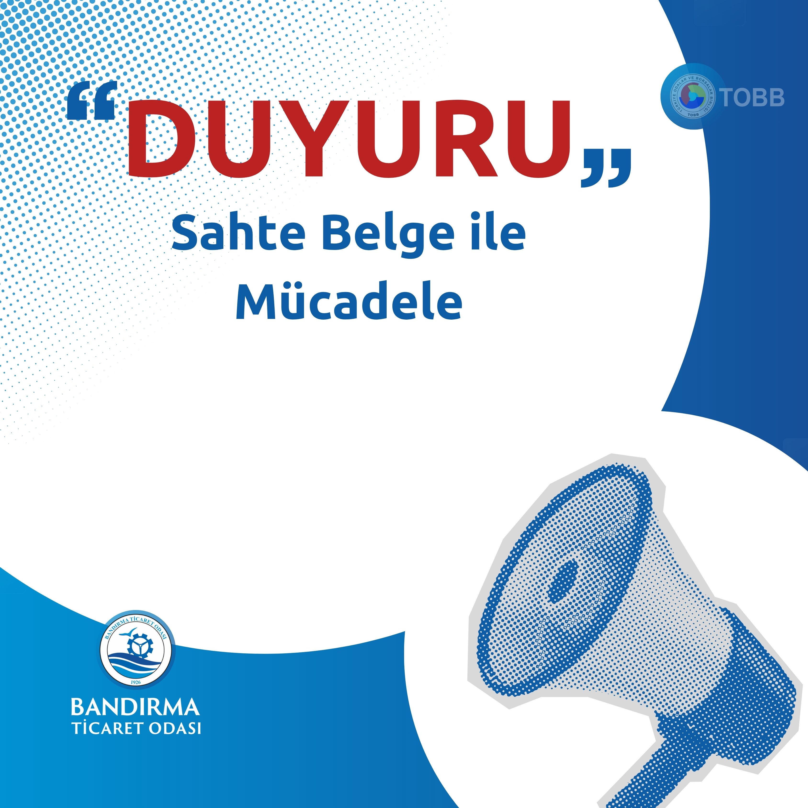 SAHTE BELGE İLE MÜCADELE