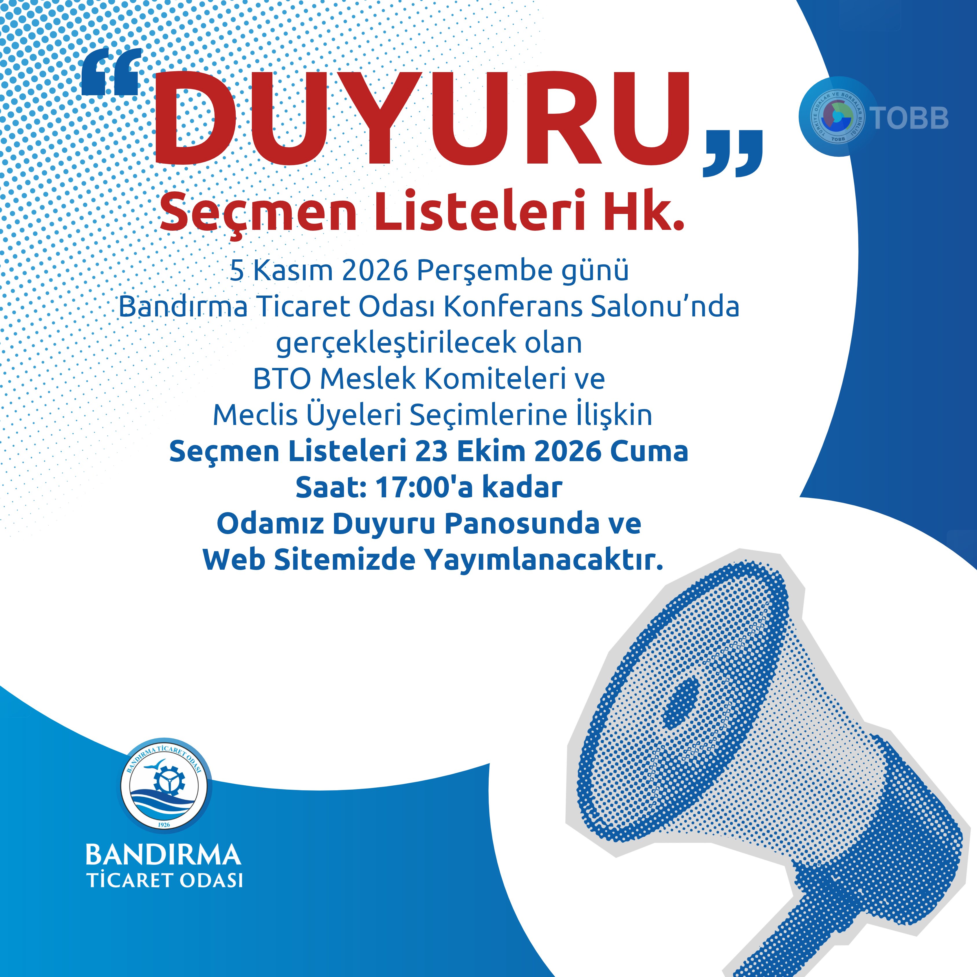 SEÇMEN LİSTELERİ HK.